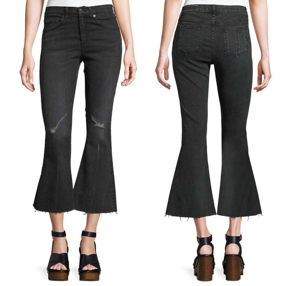 New rag & bone High Waist cropped Flare Jeans 30 - Picture 3 of 8